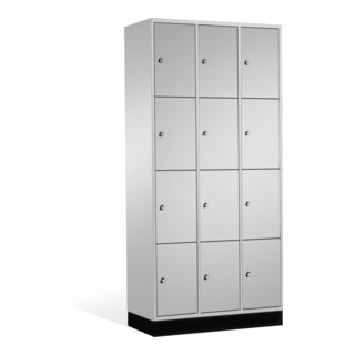 C+P Armoire d'intro, 12 compartiments, H1950xL920xP500mm Avant Corps gris clair Corps gris clair Gris clair