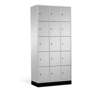 C+P Armoire d'intro, 15 compartiments, H1950xL920xP500mm Avant Corps gris clair Corps gris clair Gris clair