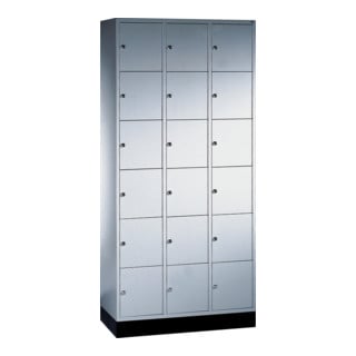 C+P Armoire d'intro, 18 compartiments, H1950xL920xP500mm Avant Corps gris clair Corps gris clair Gris clair