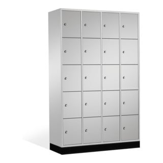 C+P Armoire d'intro, 20 compartiments, H1950xL1220xP500mm Avant Corps gris clair Corps gris clair Gris clair