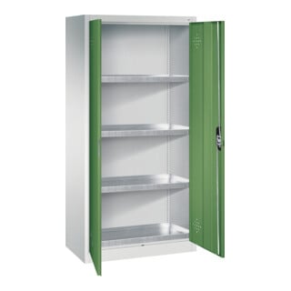 C+P Armoire écologique Acurado, 1950x930x500mm, 7035/6011