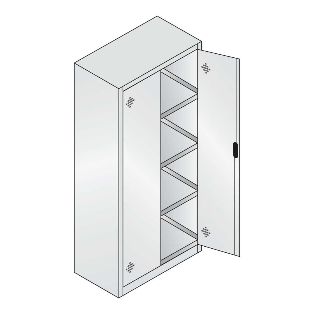 C+P Armoire environnementale Acurado, 1950x930x500mm, 7035/3003