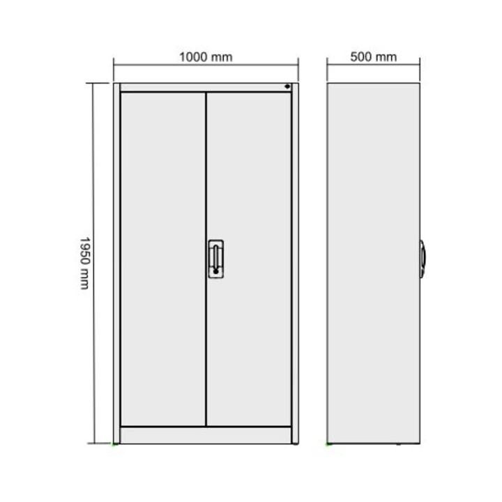 C+P Armoire lourde Acurado Pro 1950 × 1000 × 500 mm 3020/3020