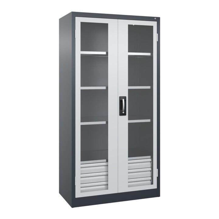 C+P Armoire lourde Acurado Pro 1950 x 1000 x 500 mm 7016/7035