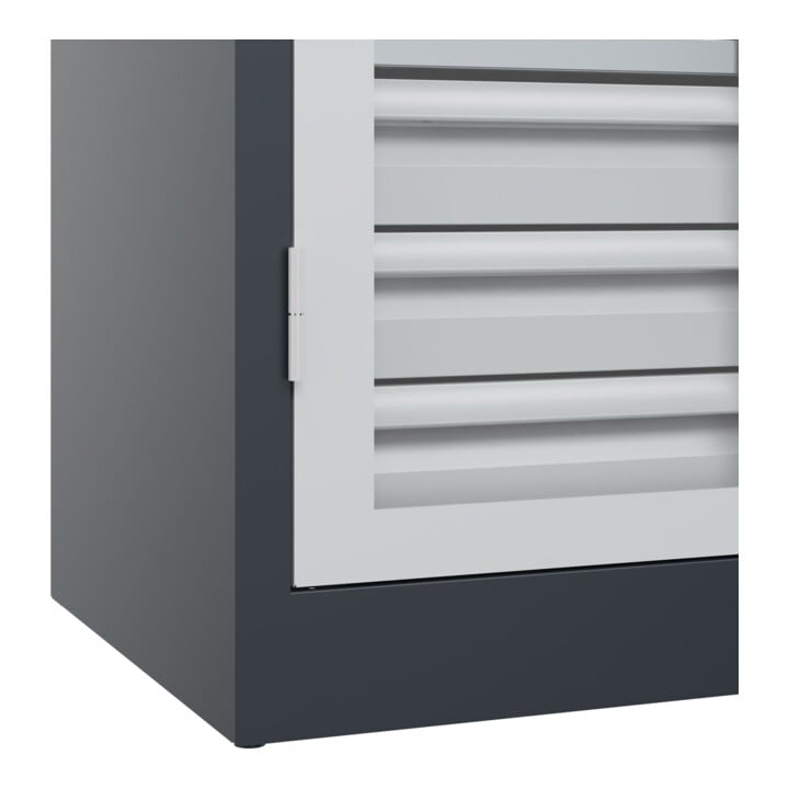 C+P Armoire lourde Acurado Pro 1950 x 1000 x 500 mm 7016/7035