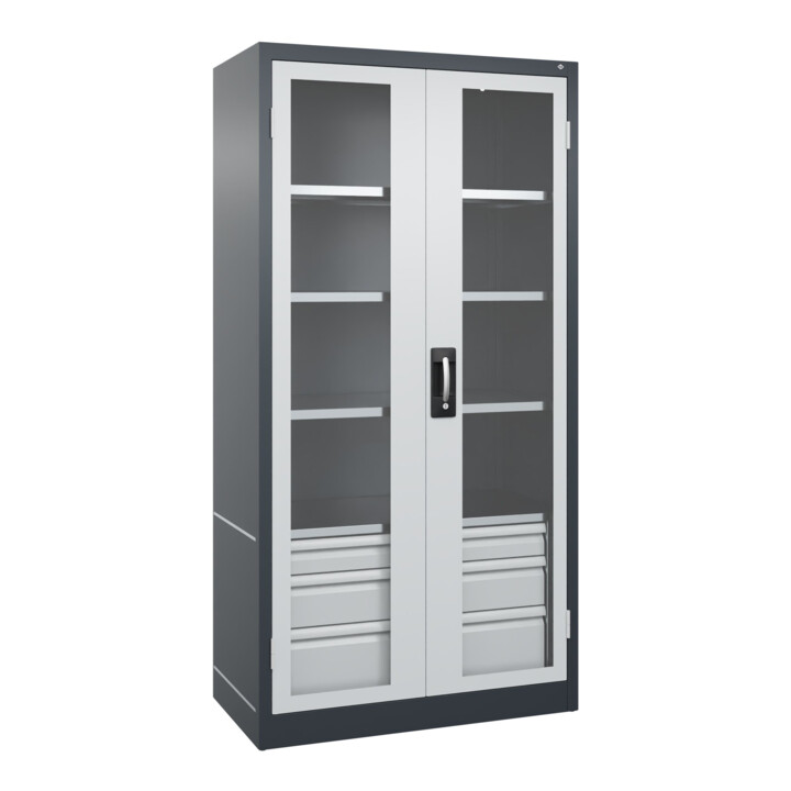 C+P Armoire lourde Acurado Pro 1950 x 1000 x 500 mm 7016/7035