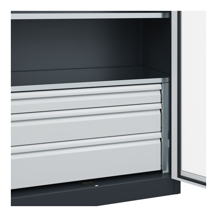 C+P Armoire lourde Acurado Pro 1950 x 1000 x 500 mm 7016/7035