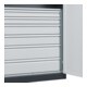 C+P Armoire lourde Acurado Pro 1950 x 1000 x 500 mm 7016/7035