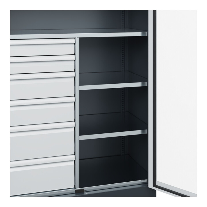 C+P Armoire lourde Acurado Pro 1950 x 1000 x 500 mm 7016/7035