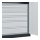C+P Armoire lourde Acurado Pro 1950 x 1000 x 500 mm 7021/7035