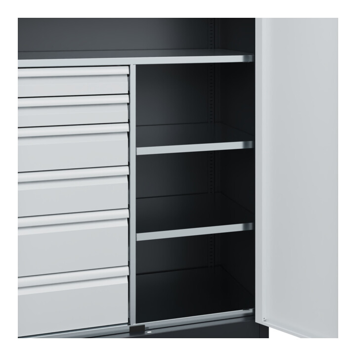 C+P Armoire lourde Acurado Pro 1950 x 1000 x 500 mm 7021/7035