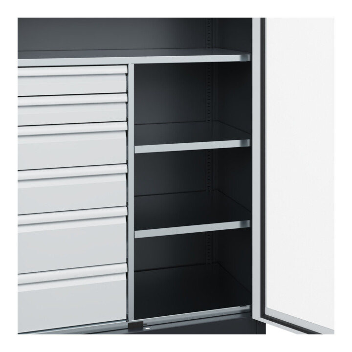 C+P Armoire lourde Acurado Pro 1950 x 1000 x 500 mm 7021/7035