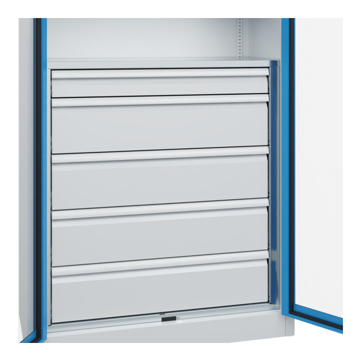 C+P Armoire lourde Acurado Pro 1950 x 1000 x 500 mm 7035/5012