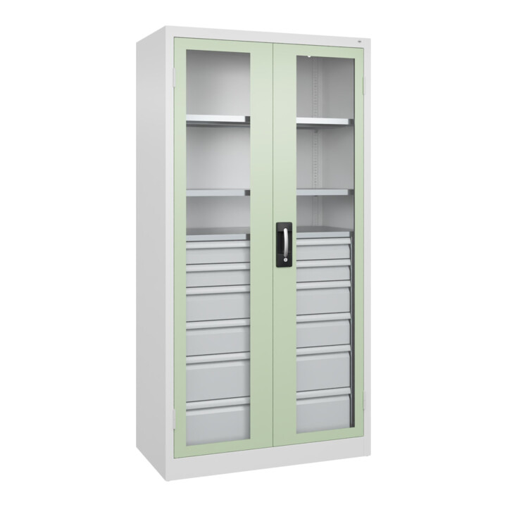 C+P Armoire lourde Acurado Pro 1950 x 1000 x 500 mm 9016/6019