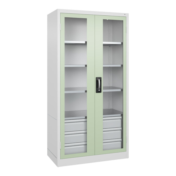 C+P Armoire lourde Acurado Pro 1950 x 1000 x 500 mm 9016/6019