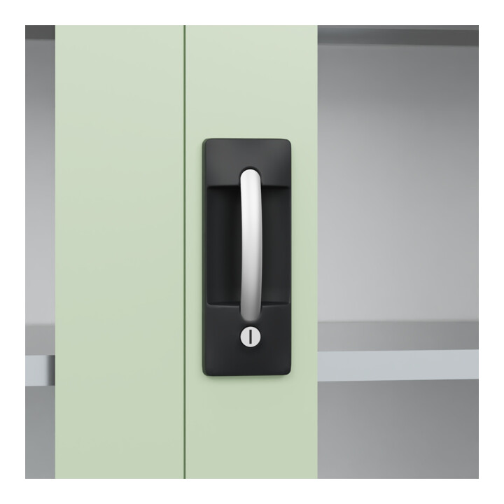 C+P Armoire lourde Acurado Pro 1950 x 1000 x 500 mm blanc/blanc-vert