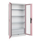 C+P Armoire lourde Acurado Pro 1950 x 1000 x 500 mm blanc/rose