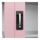 C+P Armoire lourde Acurado Pro 1950 x 1000 x 500 mm blanc/rose
