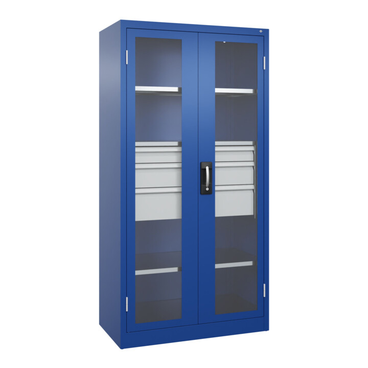 C+P Armoire lourde Acurado Pro 1950 × 1000 × 500 mm bleu