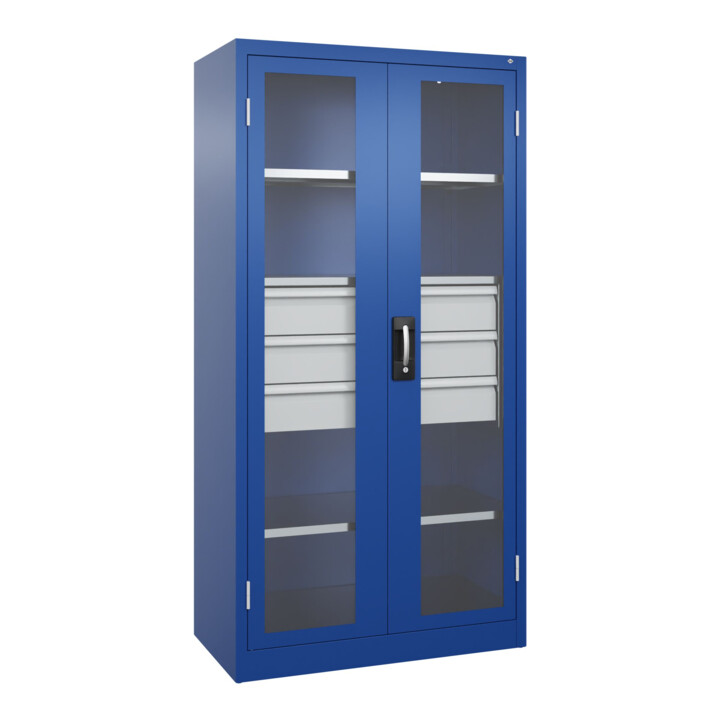 C+P Armoire lourde Acurado Pro 1950 × 1000 × 500 mm bleu
