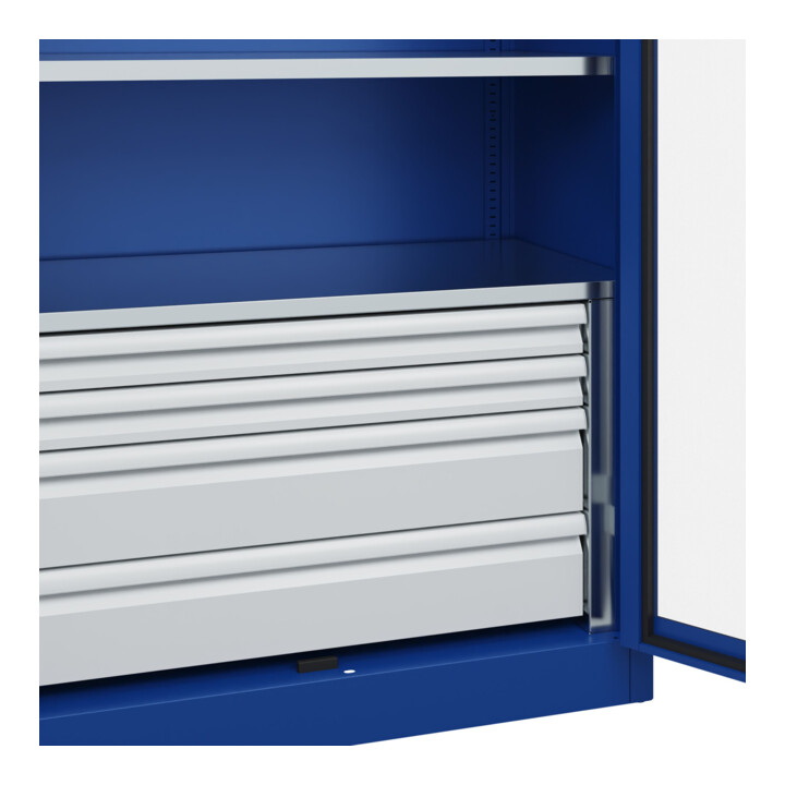 C+P Armoire lourde Acurado Pro 1950 × 1000 × 500 mm bleu