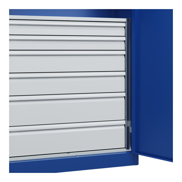 C+P Armoire lourde Acurado Pro 1950 x 1000 x 500 mm bleu