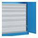 C+P Armoire lourde Acurado Pro 1950 x 1000 x 500 mm bleu