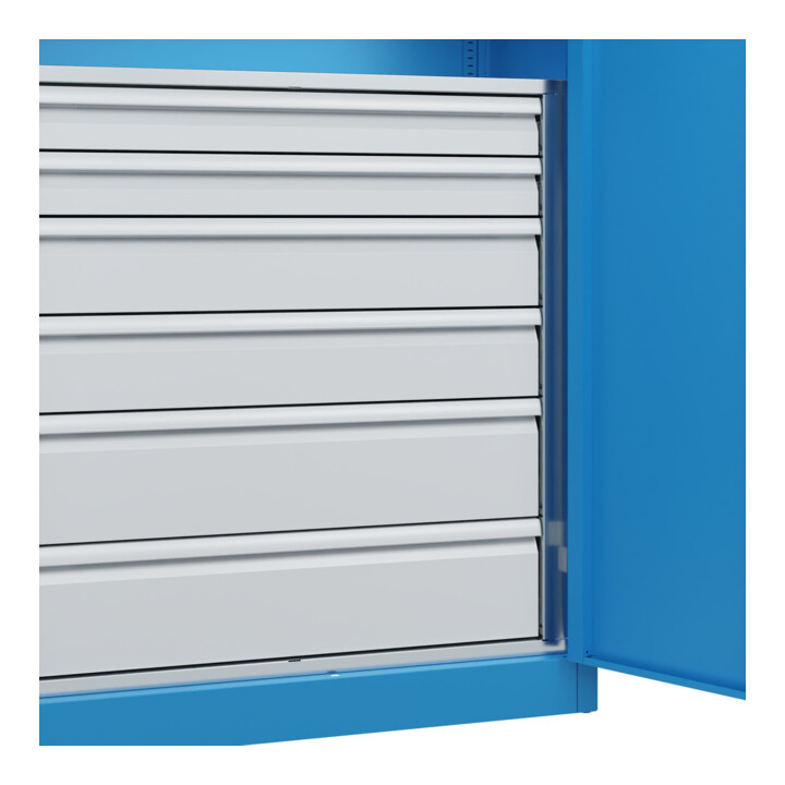 C+P Armoire lourde Acurado Pro 1950 x 1000 x 500 mm bleu