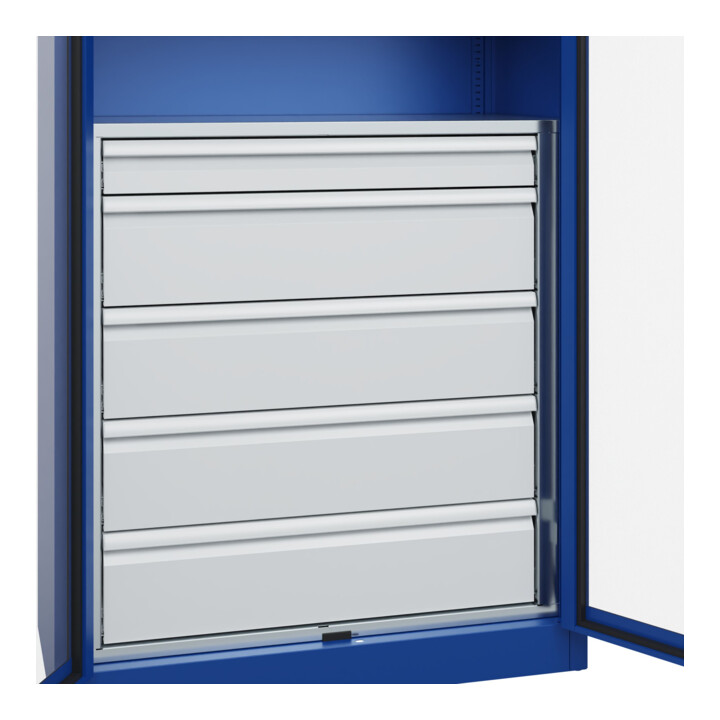 C+P Armoire lourde Acurado Pro 1950 x 1000 x 500 mm bleu