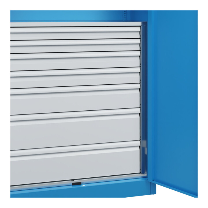 C+P Armoire lourde Acurado Pro 1950 x 1000 x 500 mm bleu