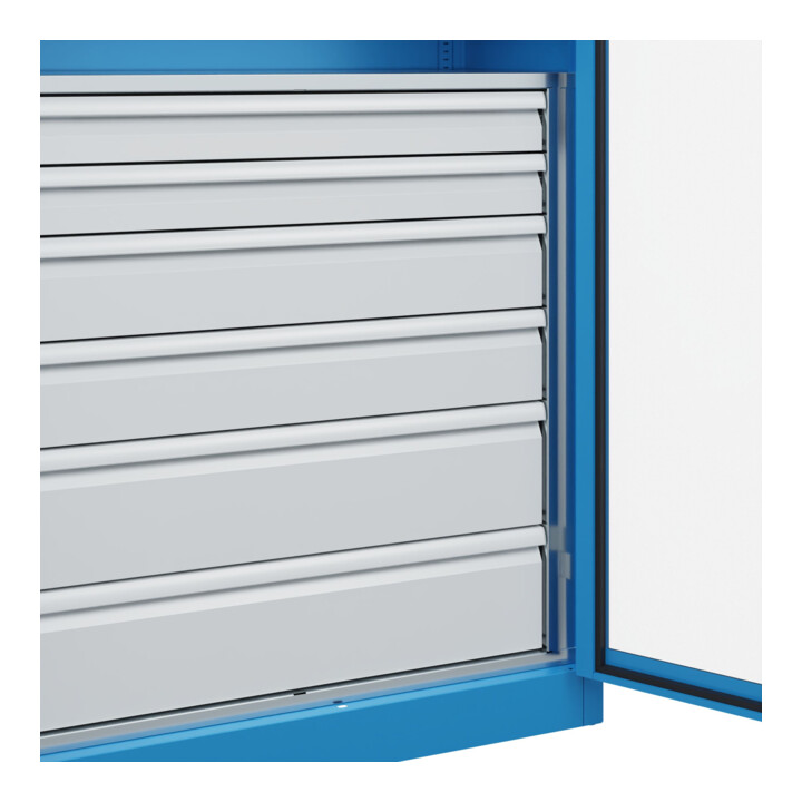 C+P Armoire lourde Acurado Pro 1950 x 1000 x 500 mm bleu