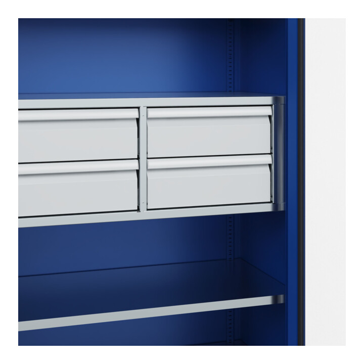 C+P Armoire lourde Acurado Pro 1950 x 1000 x 500 mm bleu