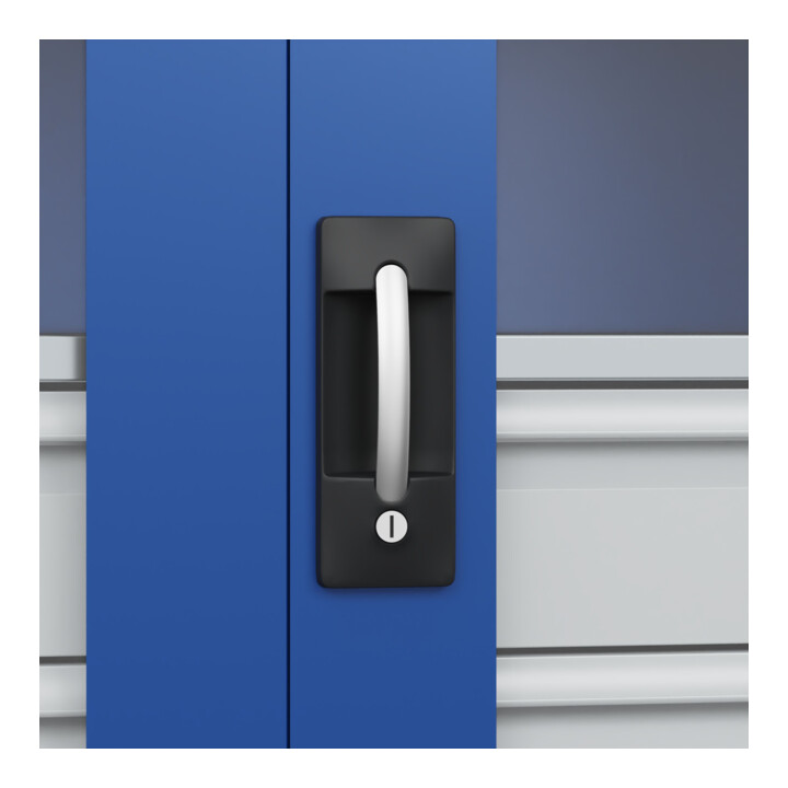 C+P Armoire lourde Acurado Pro 1950 x 1000 x 500 mm bleu