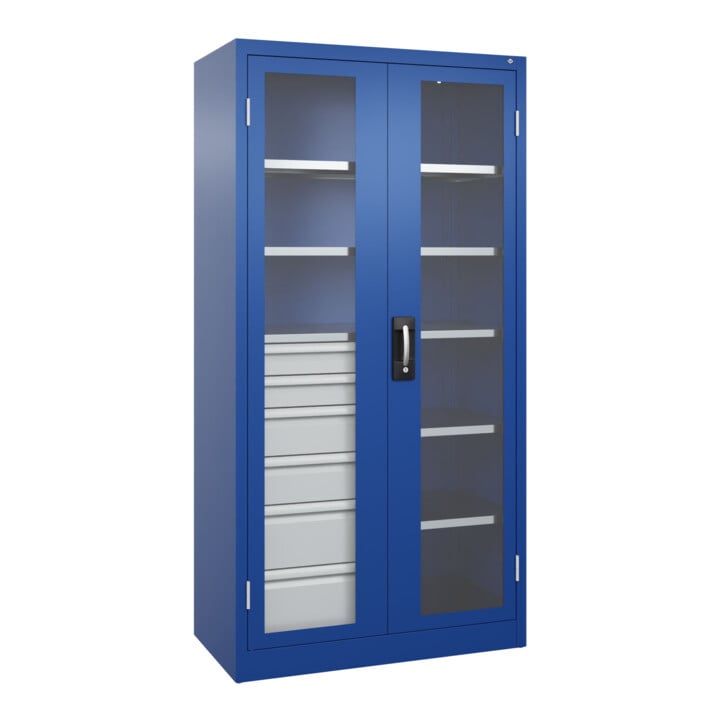 C+P Armoire lourde Acurado Pro 1950 × 1000 × 500 mm bleu