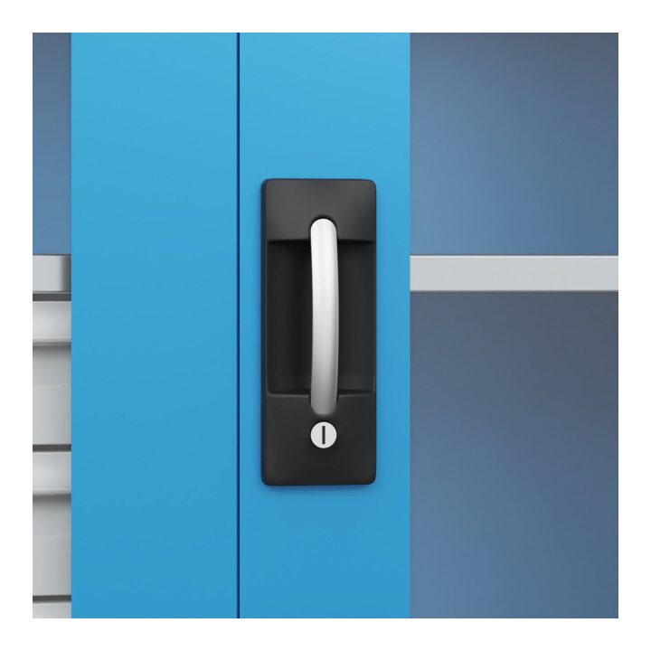 C+P Armoire lourde Acurado Pro 1950 x 1000 x 500 mm bleu
