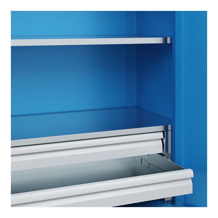 C+P Armoire lourde Acurado Pro 1950 x 1000 x 500 mm bleu clair