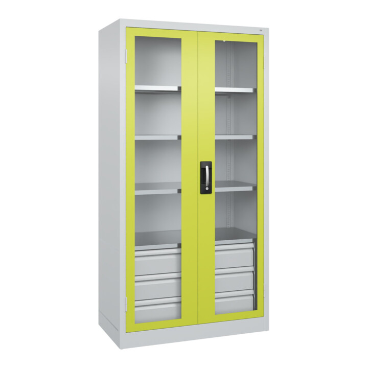 C+P Armoire lourde Acurado Pro 1950 x 1000 x 500 mm gris