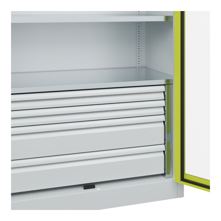 C+P Armoire lourde Acurado Pro 1950 x 1000 x 500 mm gris