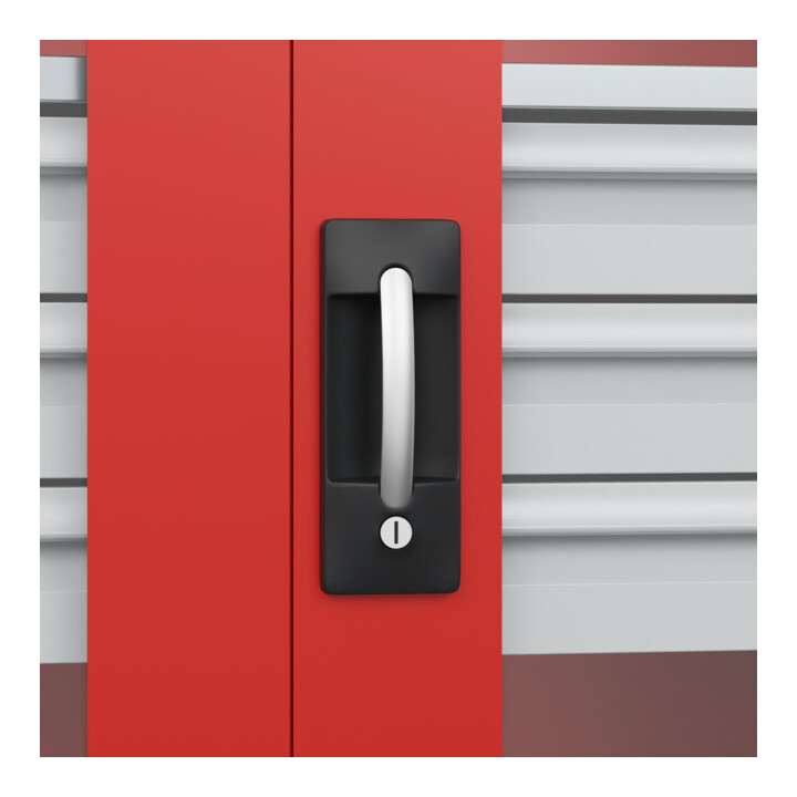 C+P Armoire lourde Acurado Pro 1950 x 1000 x 500 mm rouge