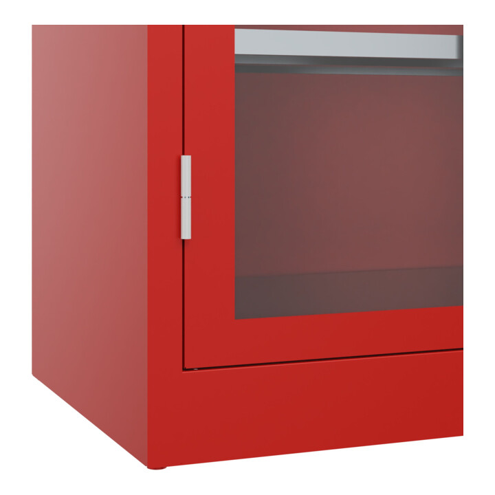 C+P Armoire lourde Acurado Pro 1950 x 1000 x 500 mm rouge