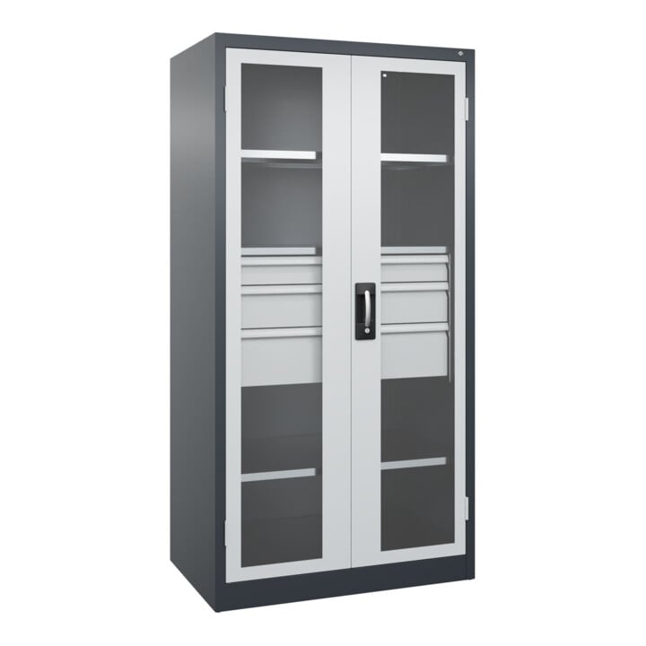 C+P Armoire lourde Acurado Pro 1950 x 1000 x 600 mm 7016/7035