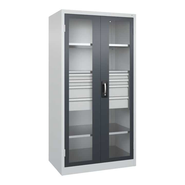 C+P Armoire lourde Acurado Pro 1950 x 1000 x 600 mm 7035/7016