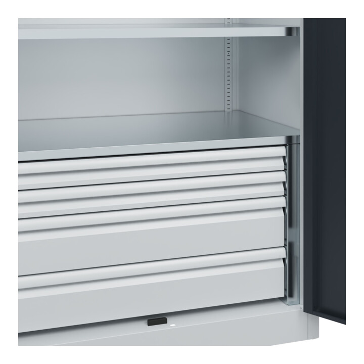 C+P Armoire lourde Acurado Pro 1950 x 1000 x 600 mm 7035/7016