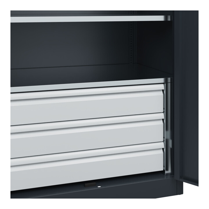 C+P Armoire lourde Acurado Pro 1950 x 1000 x 600 mm anthracite