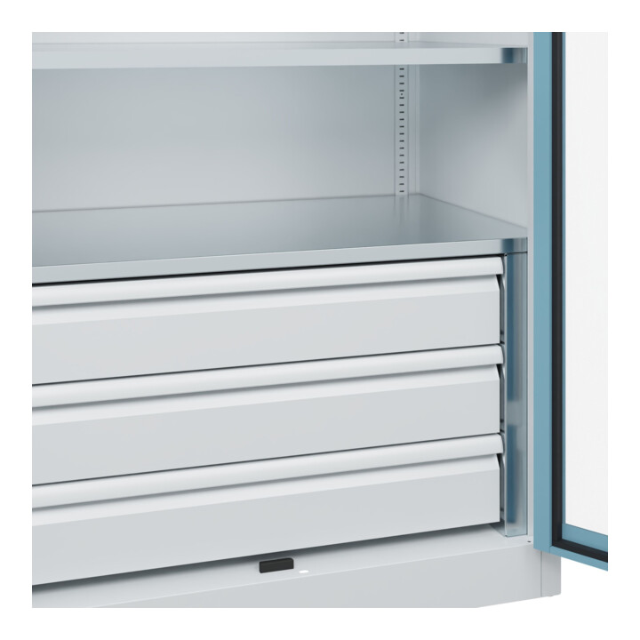 C+P Armoire lourde Acurado Pro 1950 × 1000 × 600 mm avec tiroirs