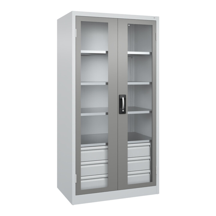 C+P Armoire lourde Acurado Pro 1950 x 1000 x 600 mm avec tiroirs