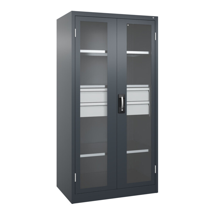 C+P Armoire lourde Acurado Pro 1950 x 1000 x 600 mm gris anthracite