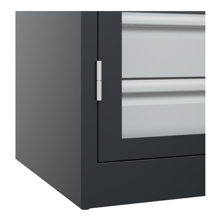 C+P Armoire lourde Acurado Pro 1950 x 1000 x 600 mm gris noir