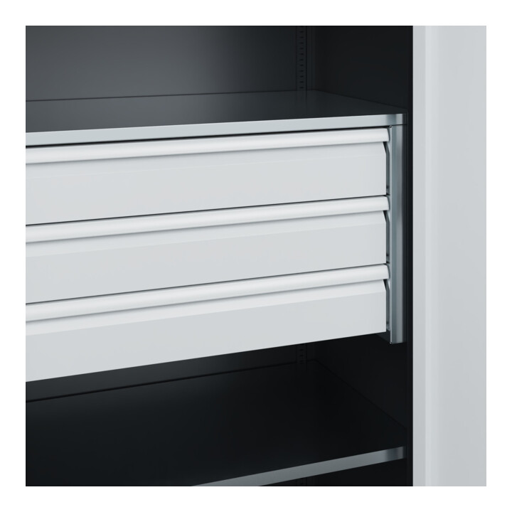 C+P Armoire lourde Acurado Pro 1950 x 1000 x 600 mm noir/gris