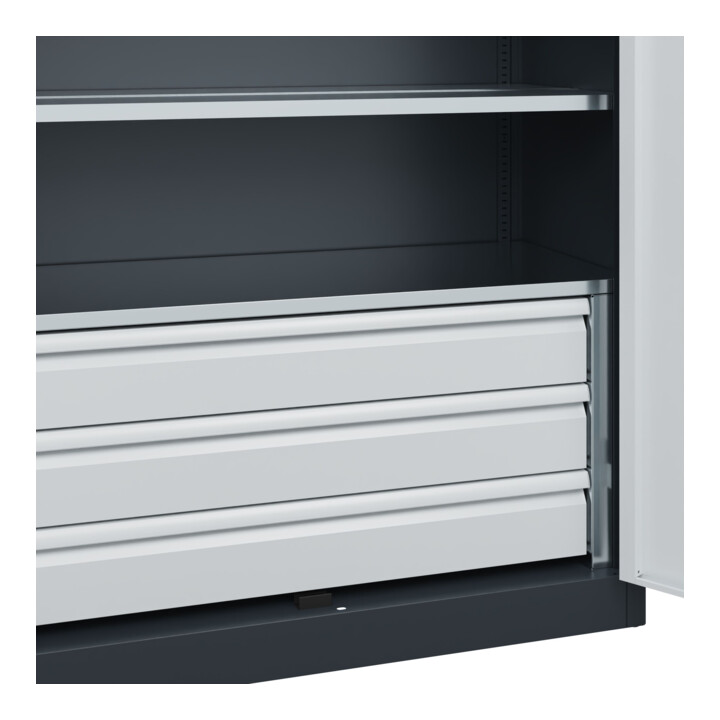 C+P Armoire lourde Acurado Pro 1950 x 1200 x 500 mm 7016/7035